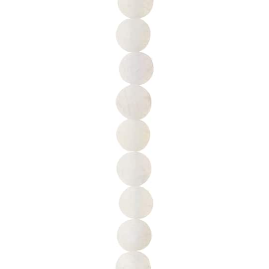 Matte White Crackle Agate Round Beads, 8mm by Bead Landing™